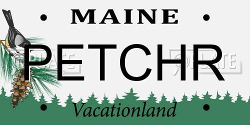 PETCHR Maine License Plate