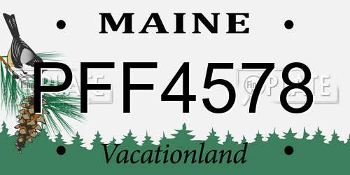 PFF4578 Maine License Plate