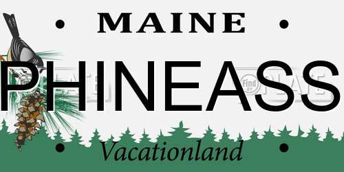 PHINEASS Maine License Plate