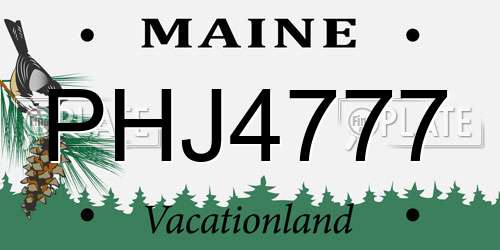 PHJ4777 Maine License Plate