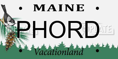 PHORD Maine License Plate