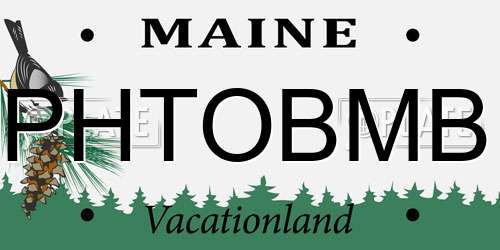 PHTOBMB Maine License Plate