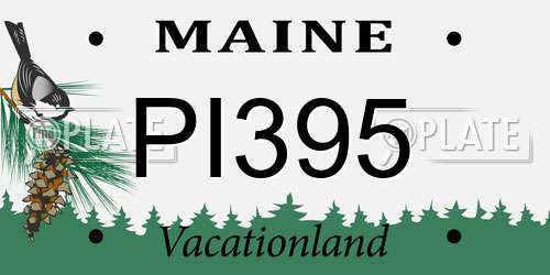 PI395 Maine License Plate