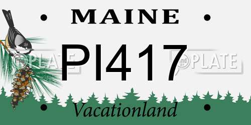 PI417 Maine License Plate