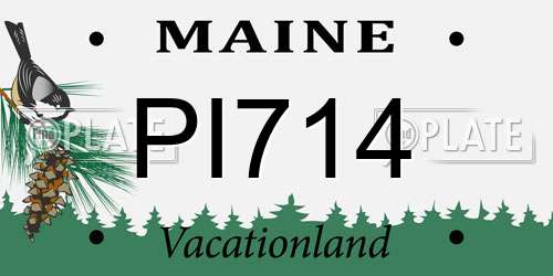 PI714 Maine License Plate