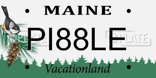 PI88LE Maine License Plate