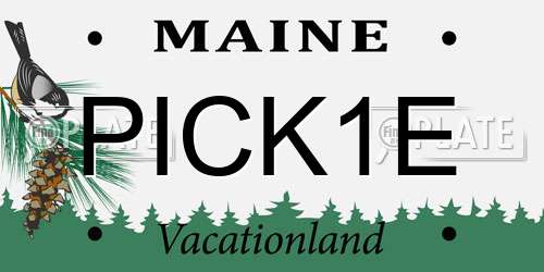 PICK1E Maine License Plate