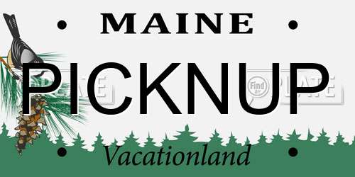 PICKNUP Maine License Plate