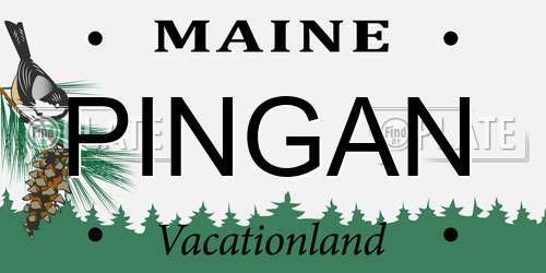 PINGAN Maine License Plate