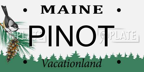 PINOT Maine License Plate