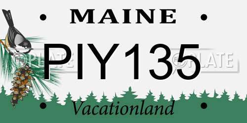 PIY135 Maine License Plate