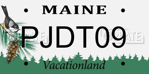 PJDT09 Maine License Plate