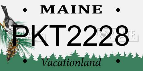 PKT2228 Maine License Plate