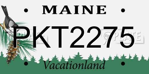 PKT2275 Maine License Plate