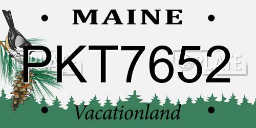 PKT7652 Maine License Plate