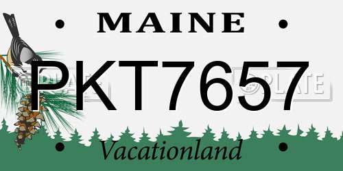 PKT7657 Maine License Plate