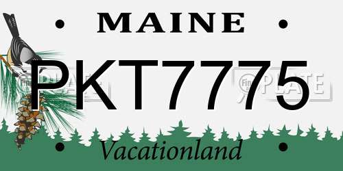 PKT7775 Maine License Plate