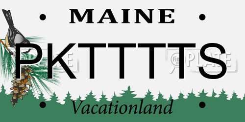 PKTTTTS Maine License Plate
