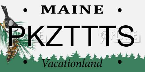 PKZTTTS Maine License Plate