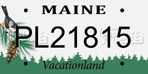 PL21815 Maine License Plate