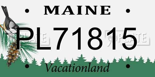 PL71815 Maine License Plate