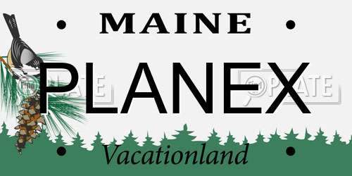 PLANEX Maine License Plate