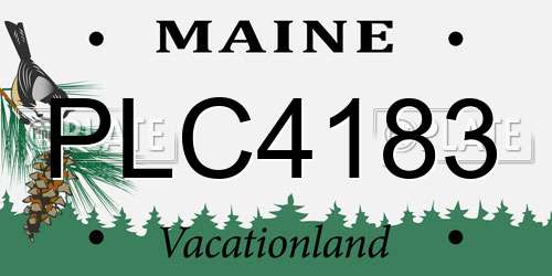 PLC4183 Maine License Plate