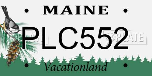 PLC552 Maine License Plate