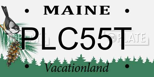 PLC55T Maine License Plate