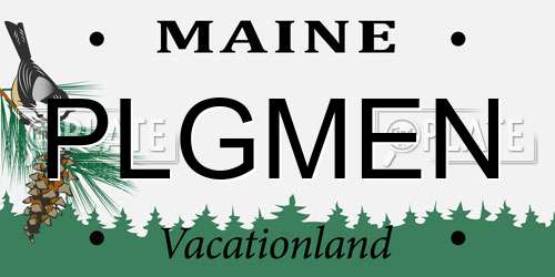 PLGMEN Maine License Plate