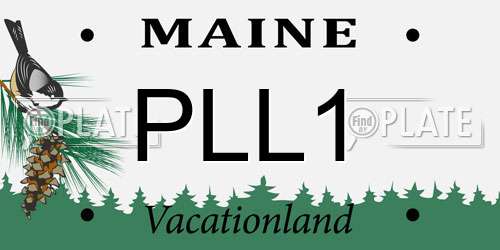 PLL1 Maine License Plate