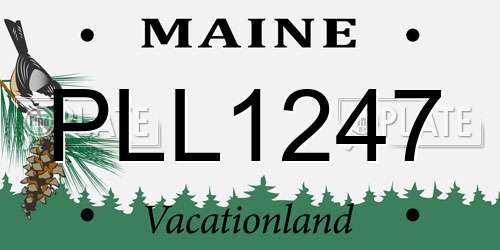 PLL1247 Maine License Plate