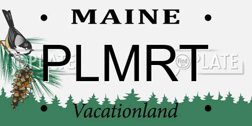 PLMRT Maine License Plate
