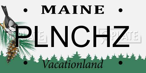 PLNCHZ Maine License Plate