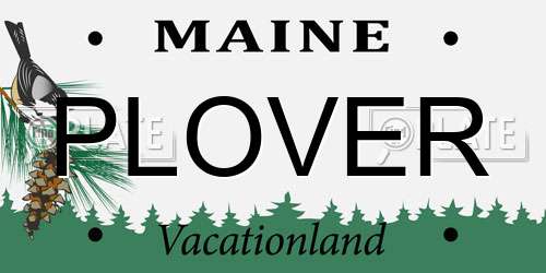 PLOVER Maine License Plate