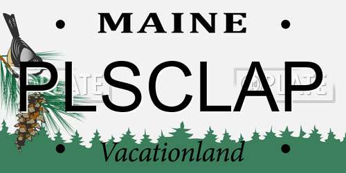 PLSCLAP Maine License Plate