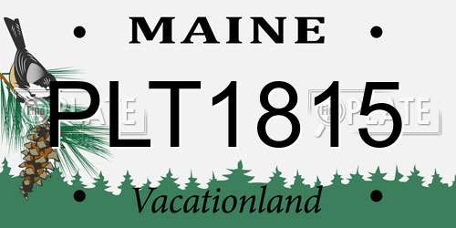 PLT1815 Maine License Plate