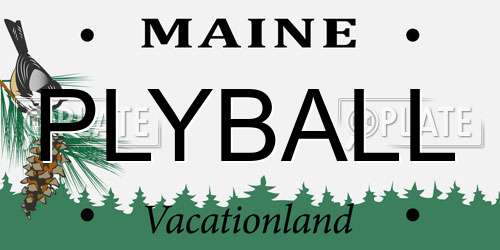 PLYBALL Maine License Plate