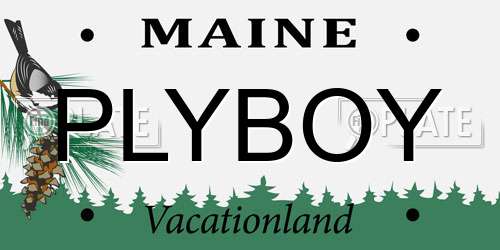 PLYBOY Maine License Plate