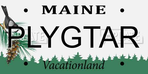 PLYGTAR Maine License Plate