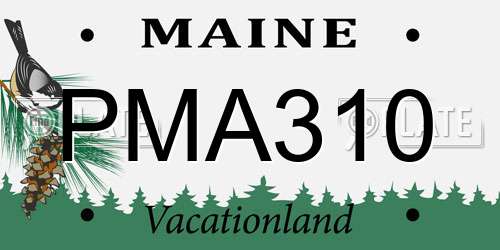 PMA310 Maine License Plate