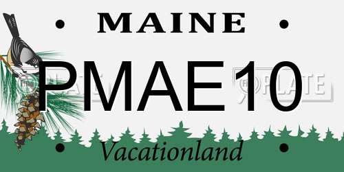 PMAE10 Maine License Plate
