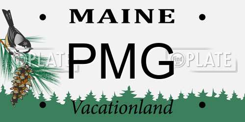 PMG Maine License Plate