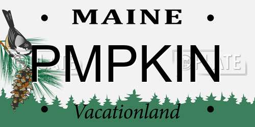 PMPKIN Maine License Plate