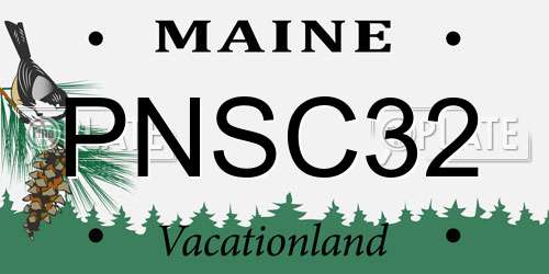 PNSC32 Maine License Plate