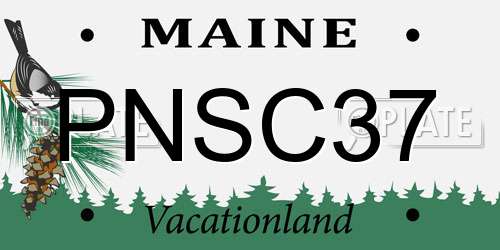 PNSC37 Maine License Plate