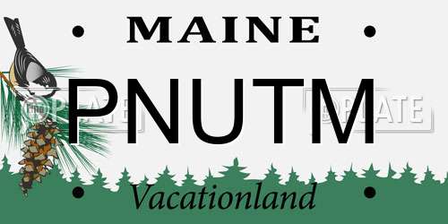 PNUTM Maine License Plate