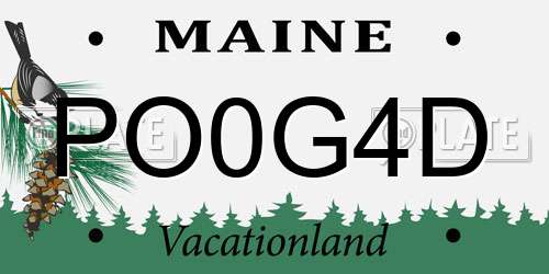 PO0G4D Maine License Plate