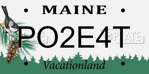 PO2E4T Maine License Plate
