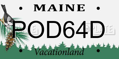 POD64D Maine License Plate